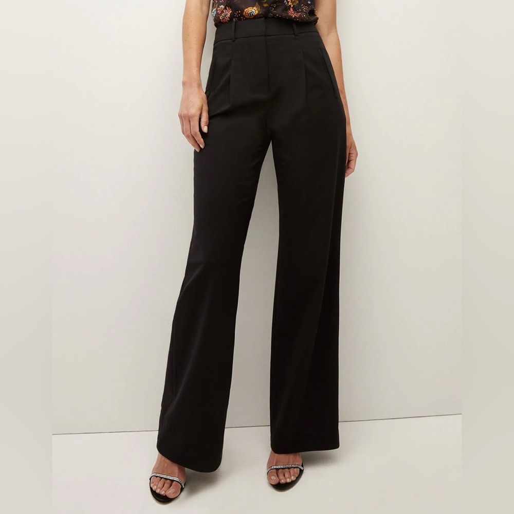 NWOT Veronica Beard Size 8 Ollie High Waist Wide Leg Pants - Black - Picture 5 of 12